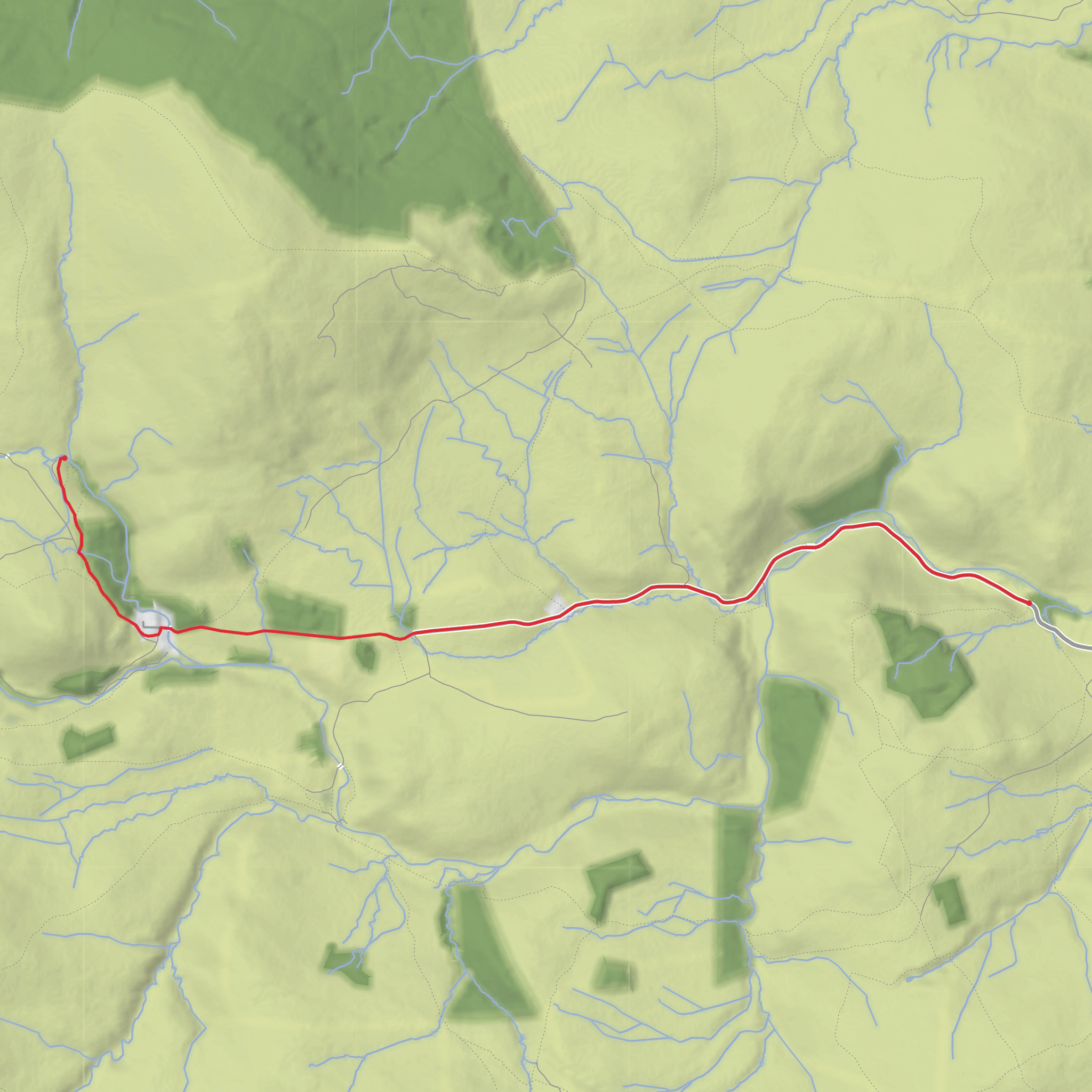 Linhope Spout Waterfall mobile static map
