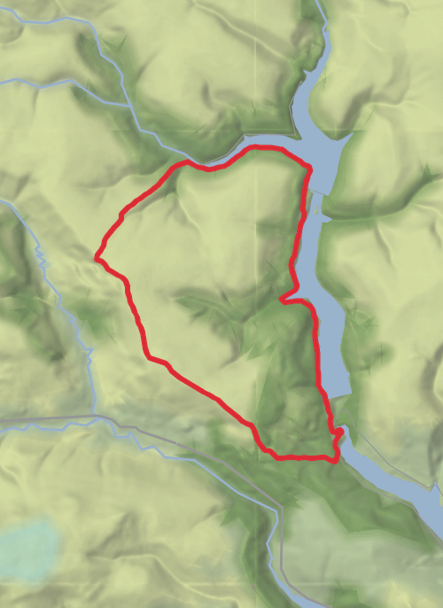 Hike on Alport Castles Walk - Fairholmes Car Park Loop  mobile static map