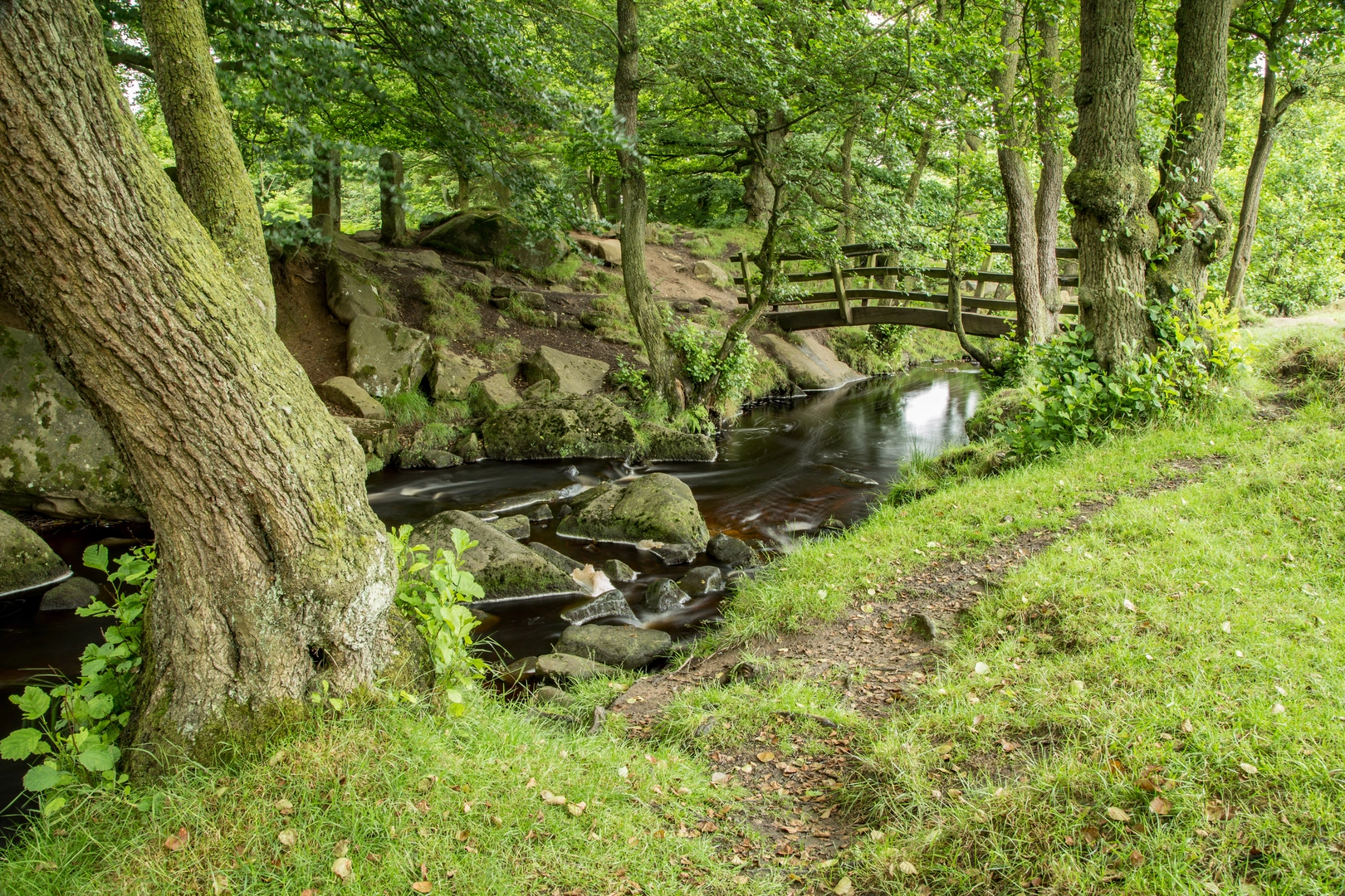 An image depicting the trail Higger Tor and Padley Gorge and its surrounding area.