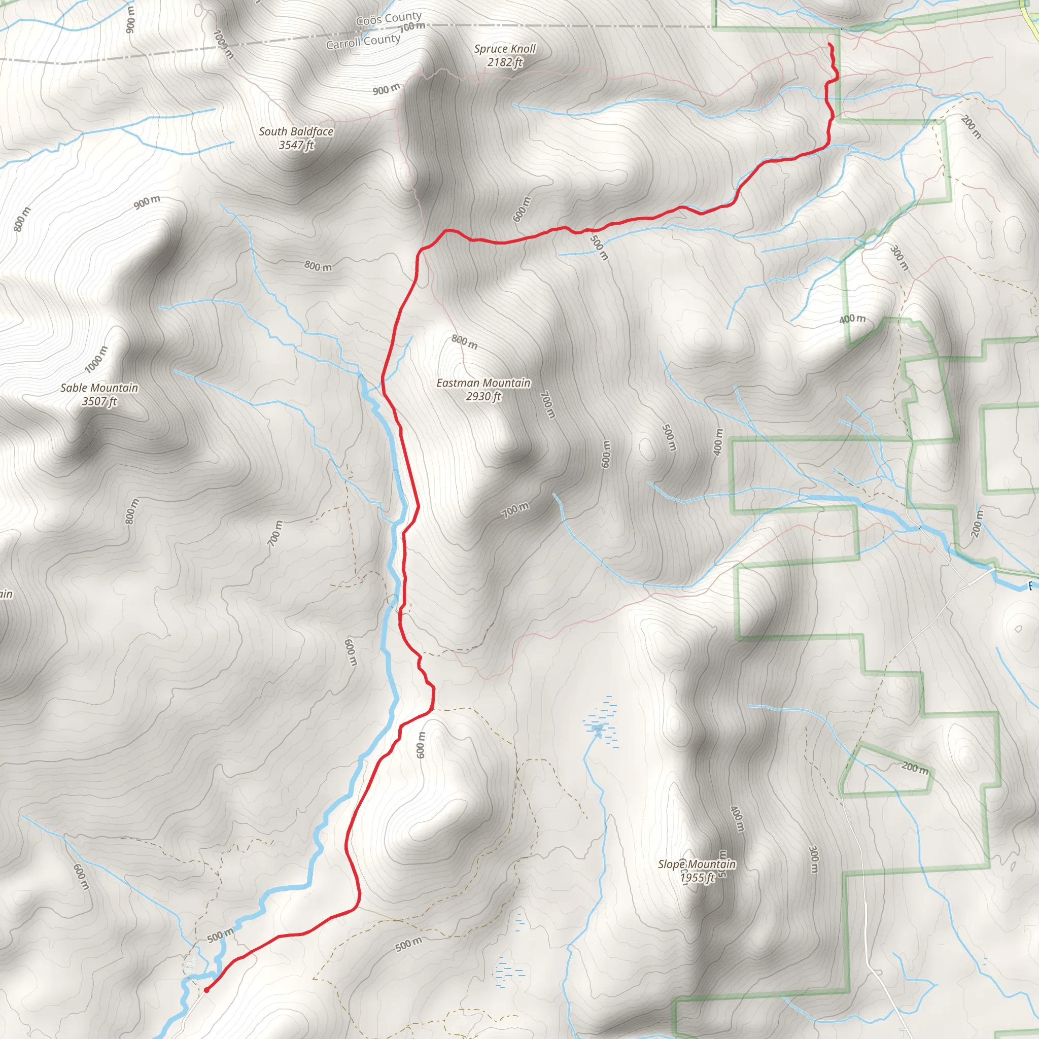 Slippery Brook Trail mobile static map