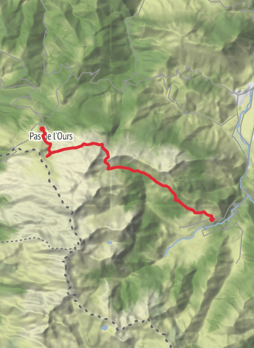 Hike from Arette mobile static map