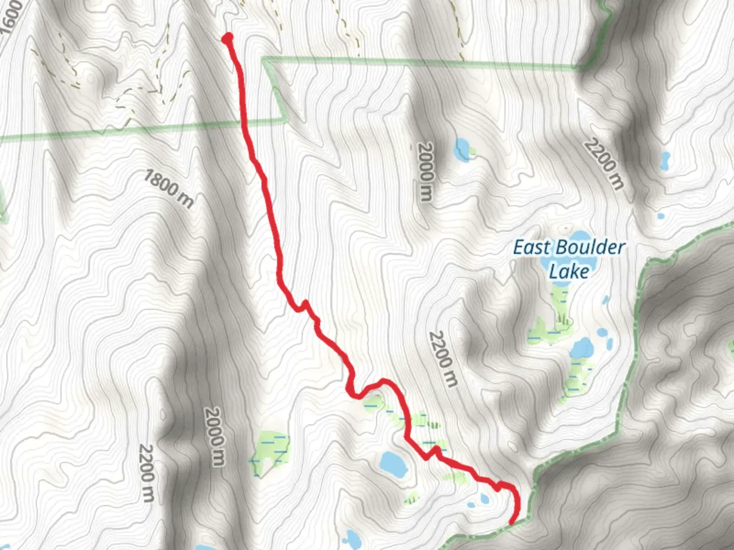 An image depicting the trail Middle Boulder Trail and its surrounding area.