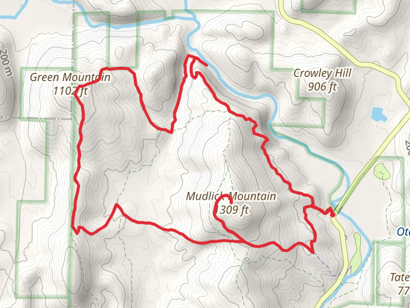 Green Mountain and Mudlick Mountain Hike Loop Trail