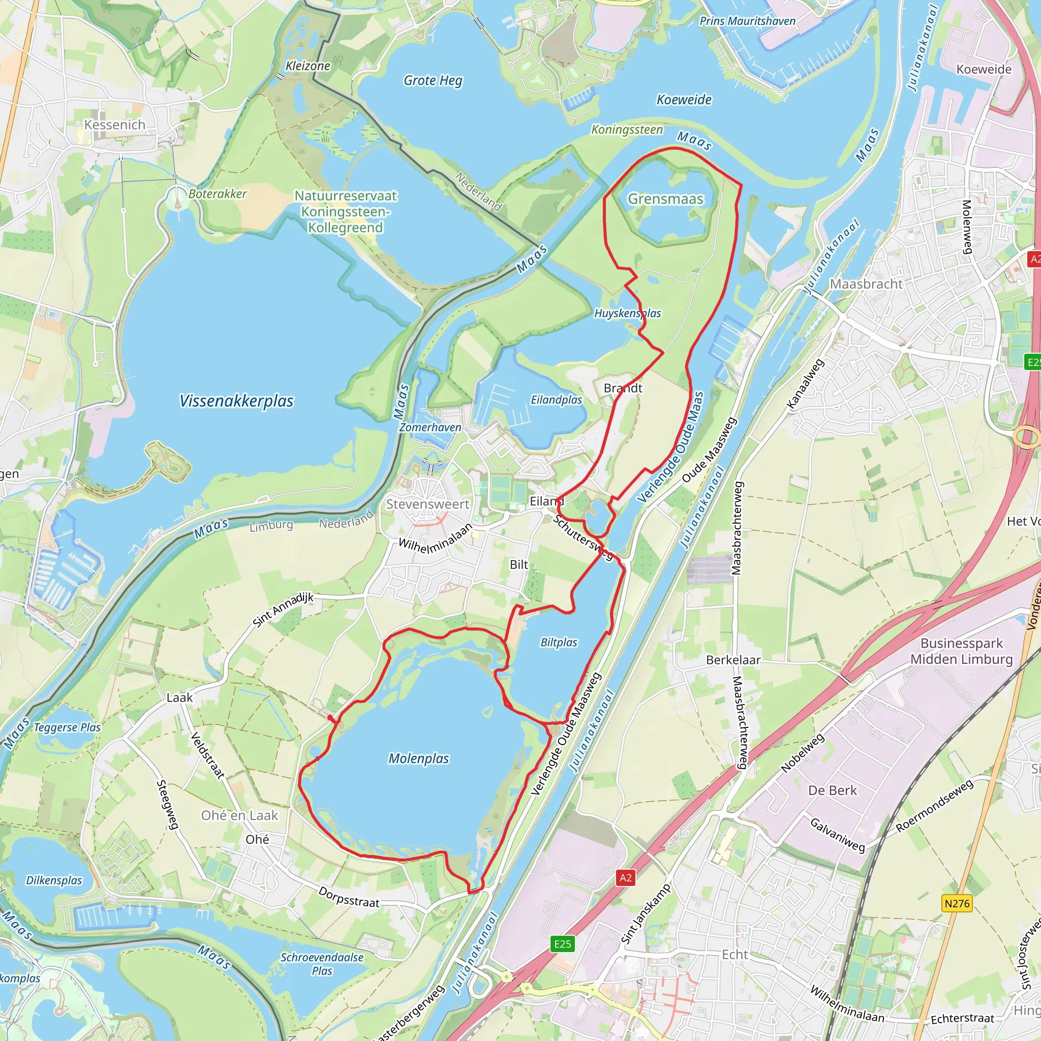 Molenplas and Biltplas via Molenplas mobile static map
