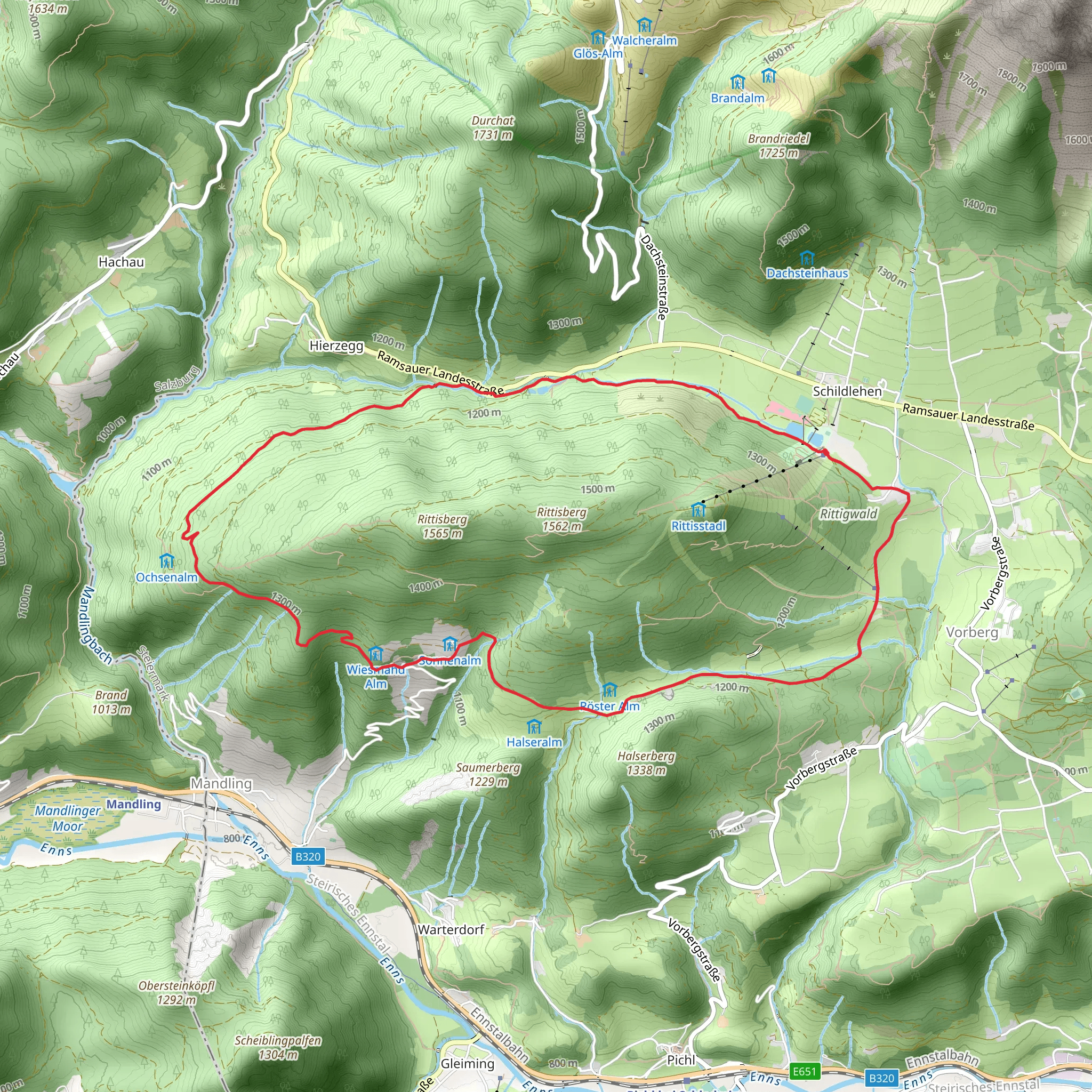 Rittisberg Loop mobile static map