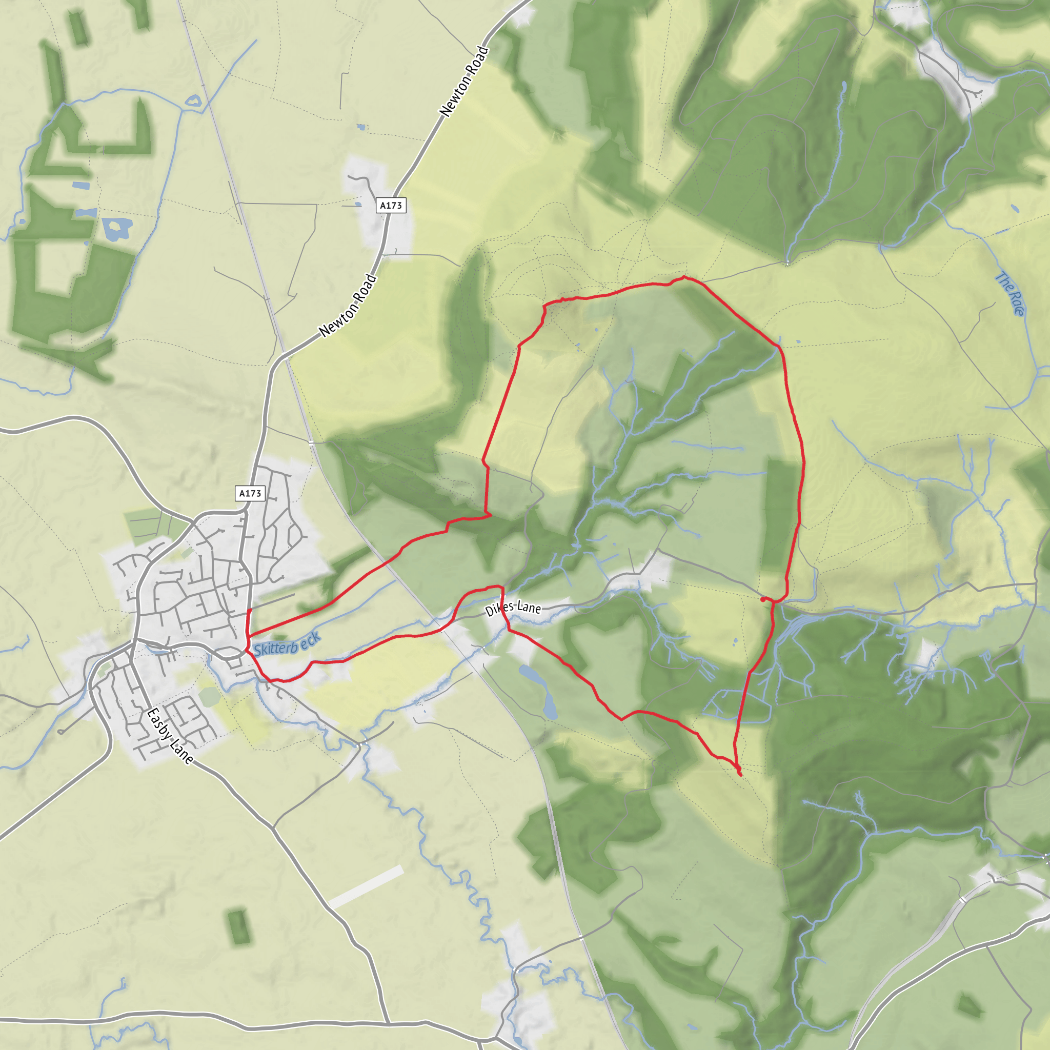 The cook monument and Roseburry Topping mobile static map