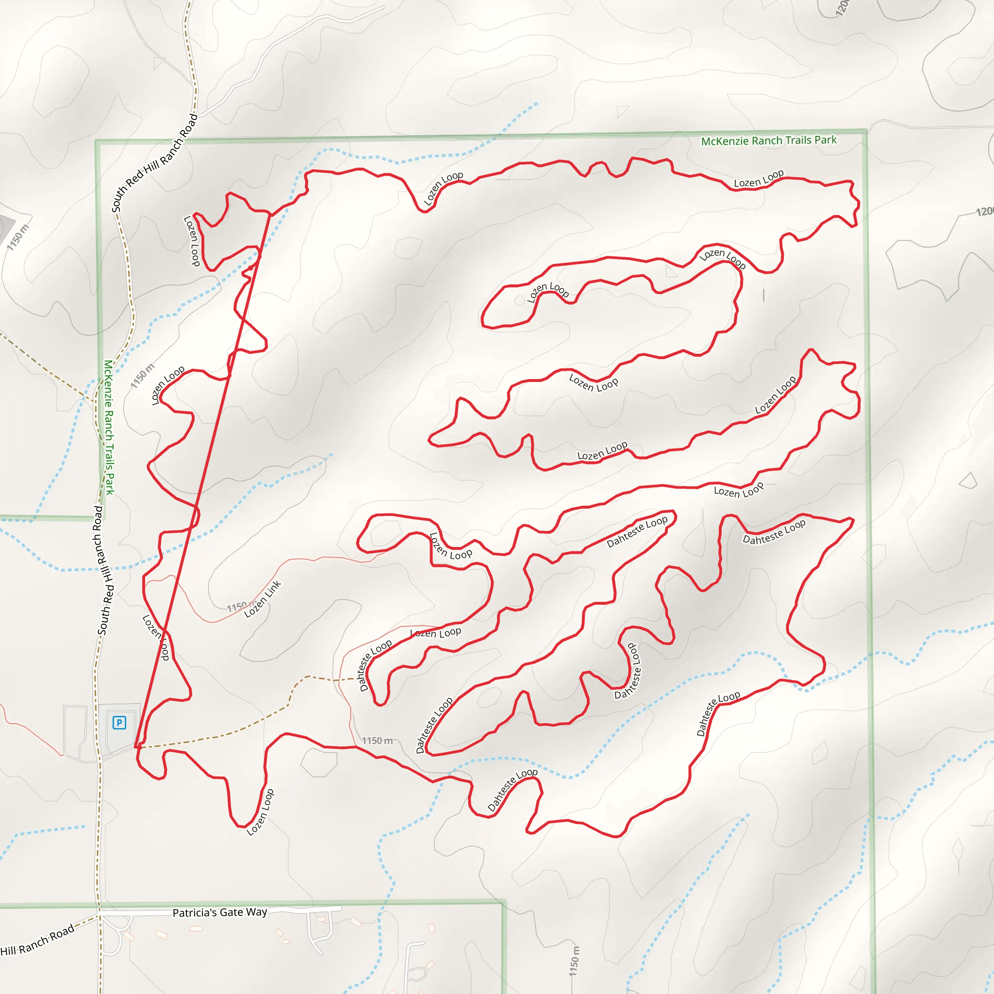 South Red Hill Ranch Road Loop - East mobile static map