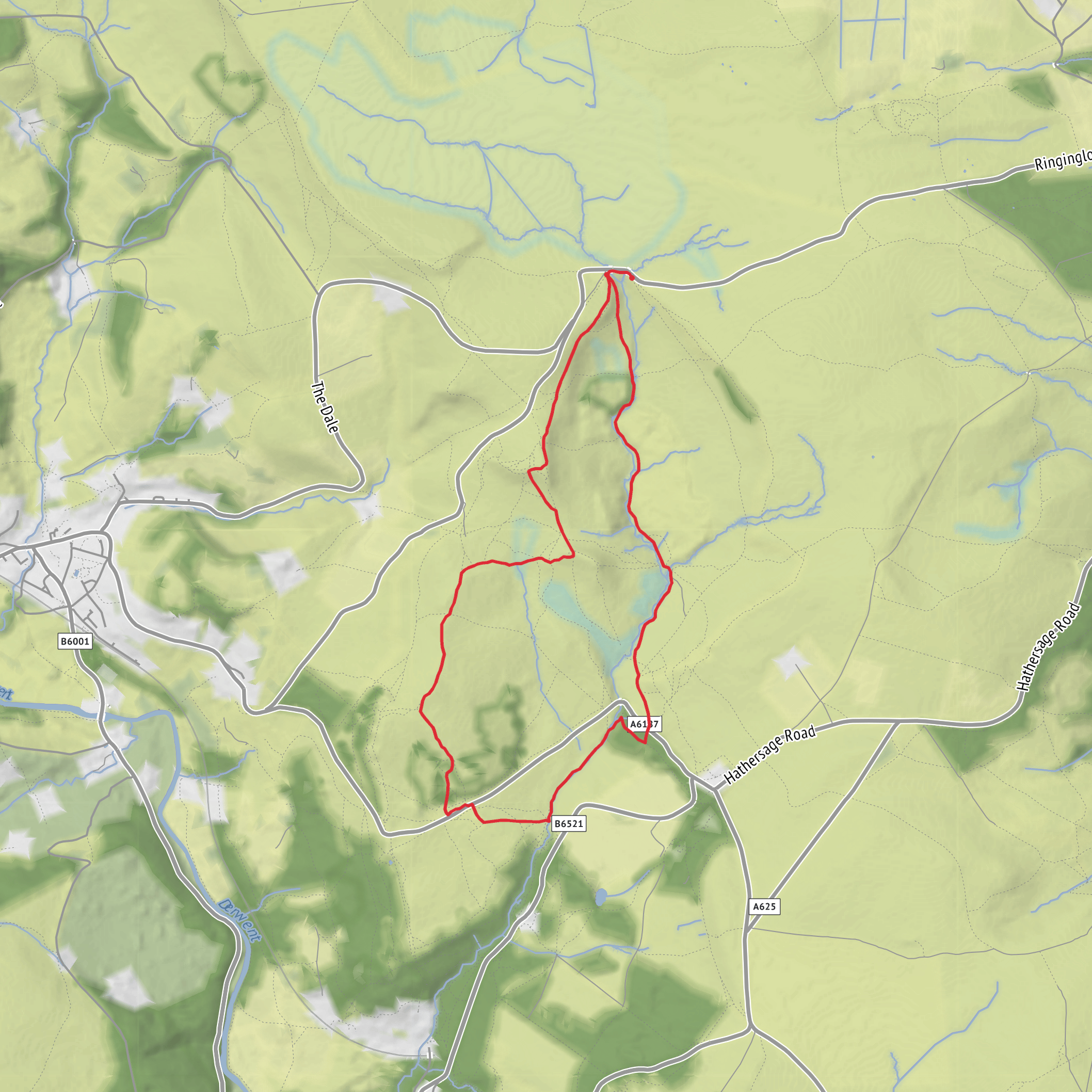Higger Tor, Over Owler & Burbage mobile static map