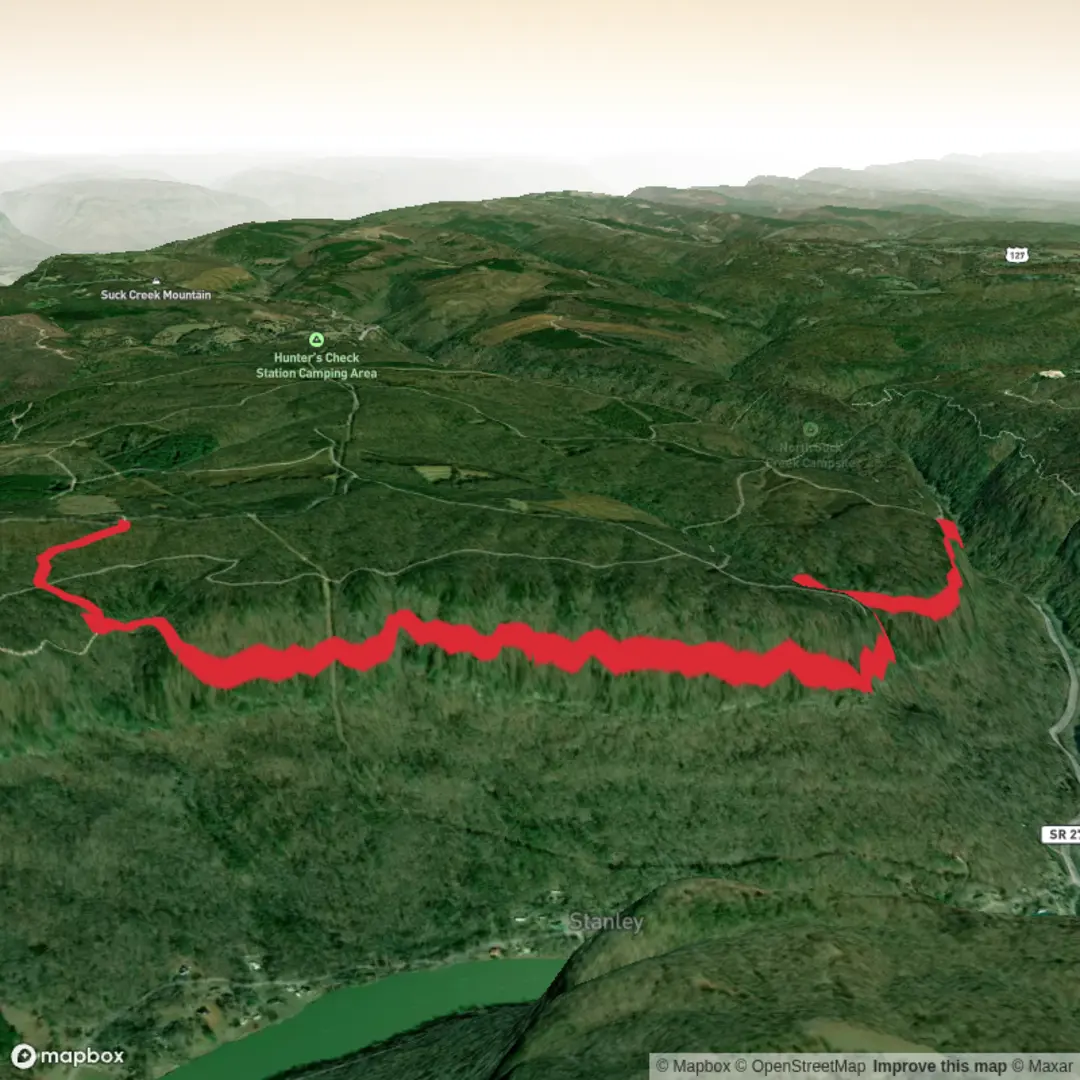 An image depicting the trail Lawson Rock Overlook via Cumberland Trail Poplar Springs and its surrounding area.