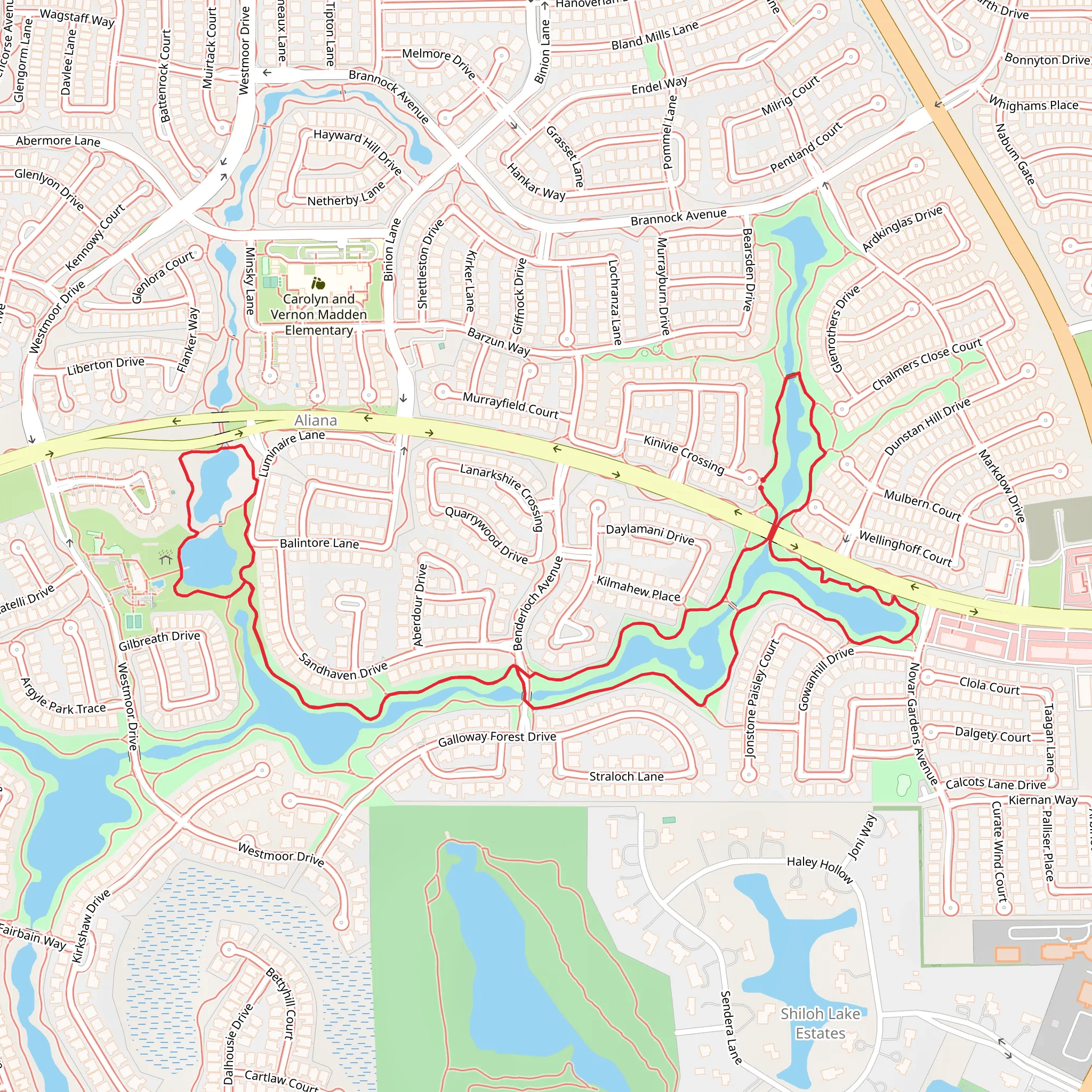 East Forest Waterway Loop mobile static map