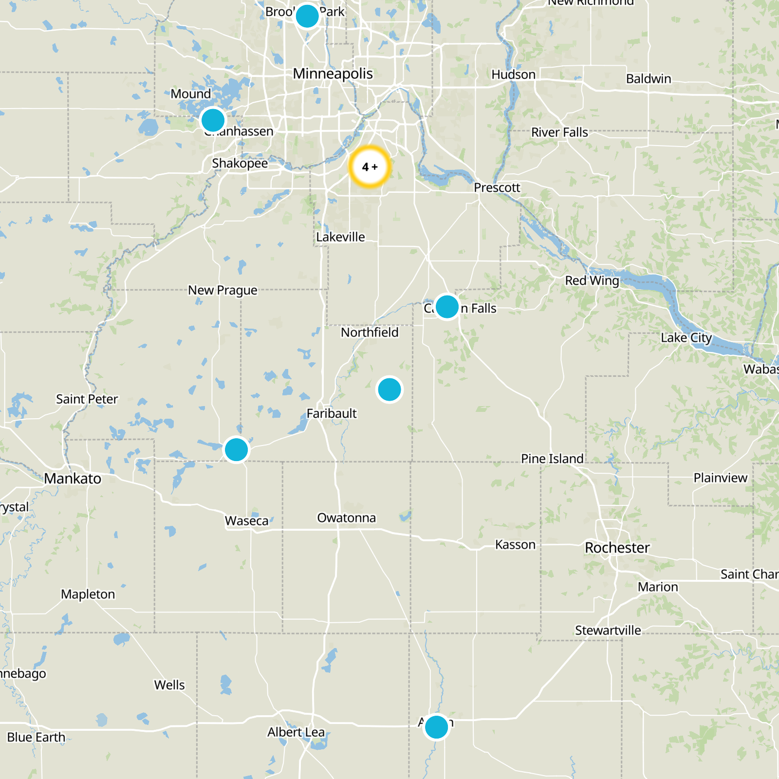 Rice County Static Map