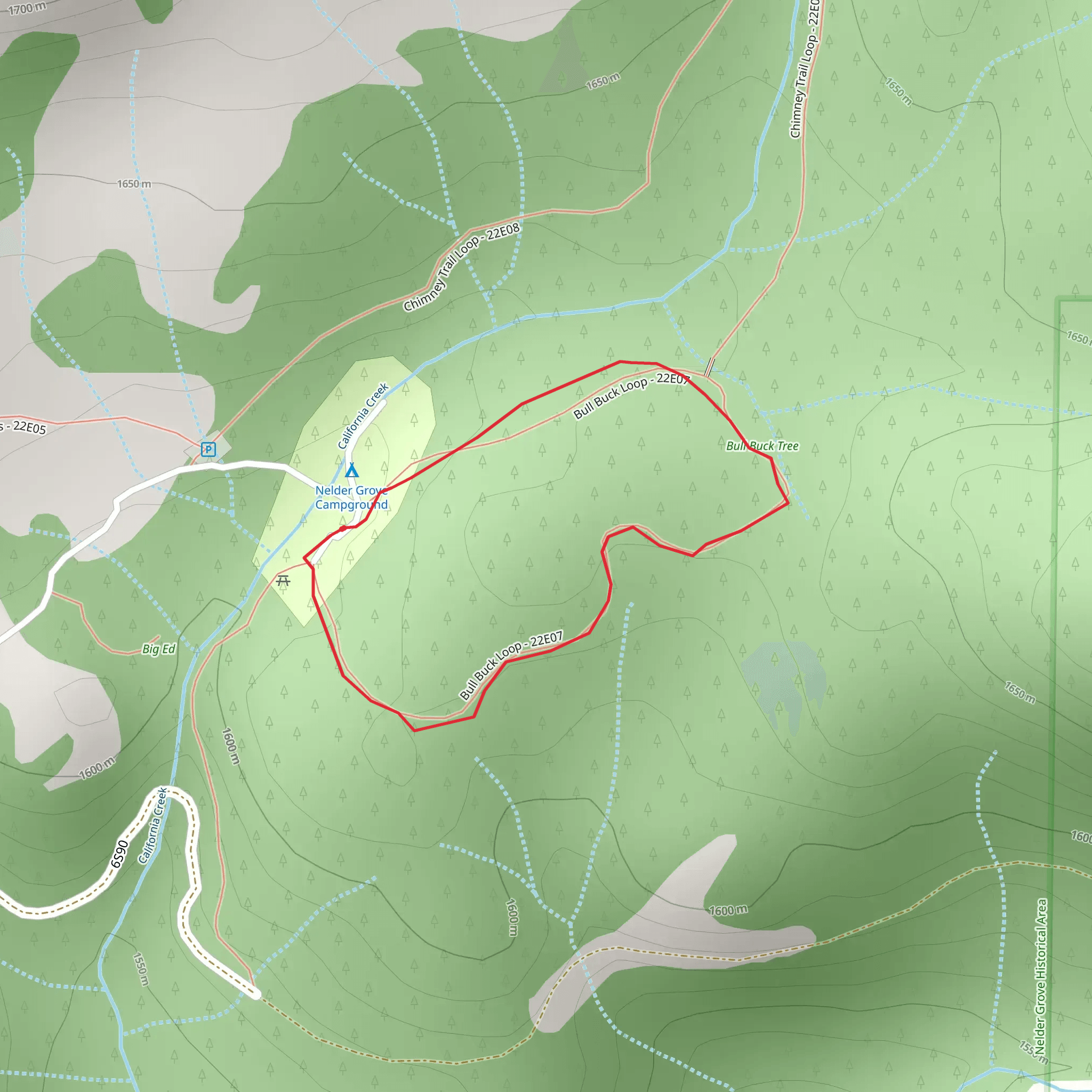 Bull Buck Trail mobile static map