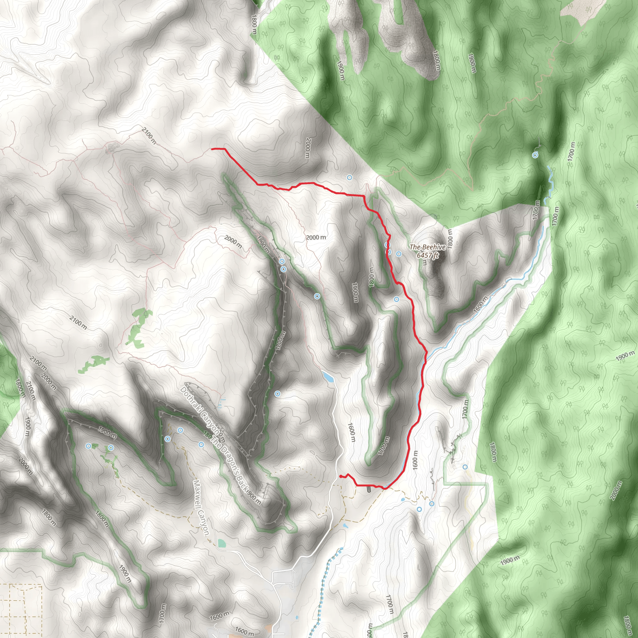 Squirrel Canyon Trail mobile static map