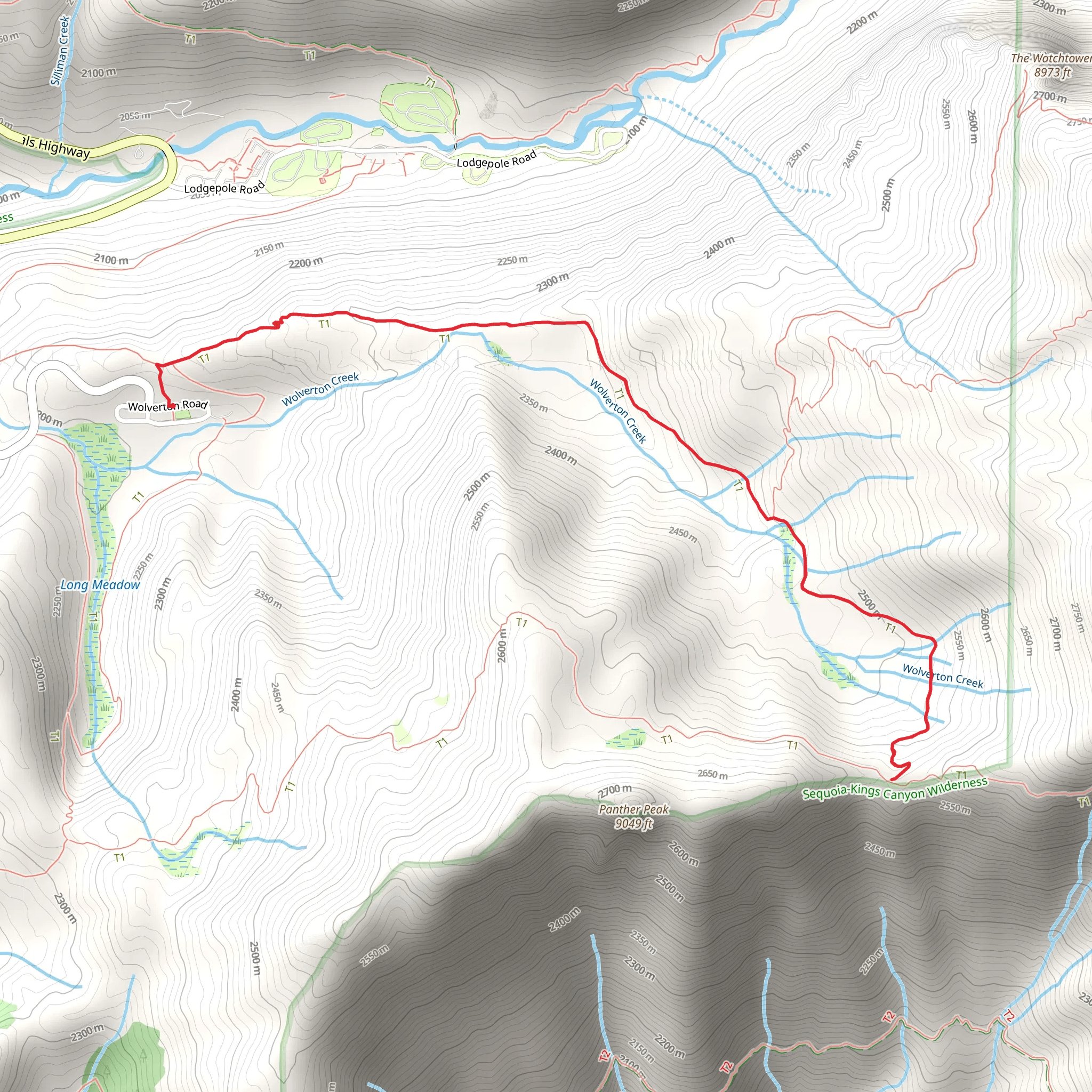 Panther Gap Trail mobile static map