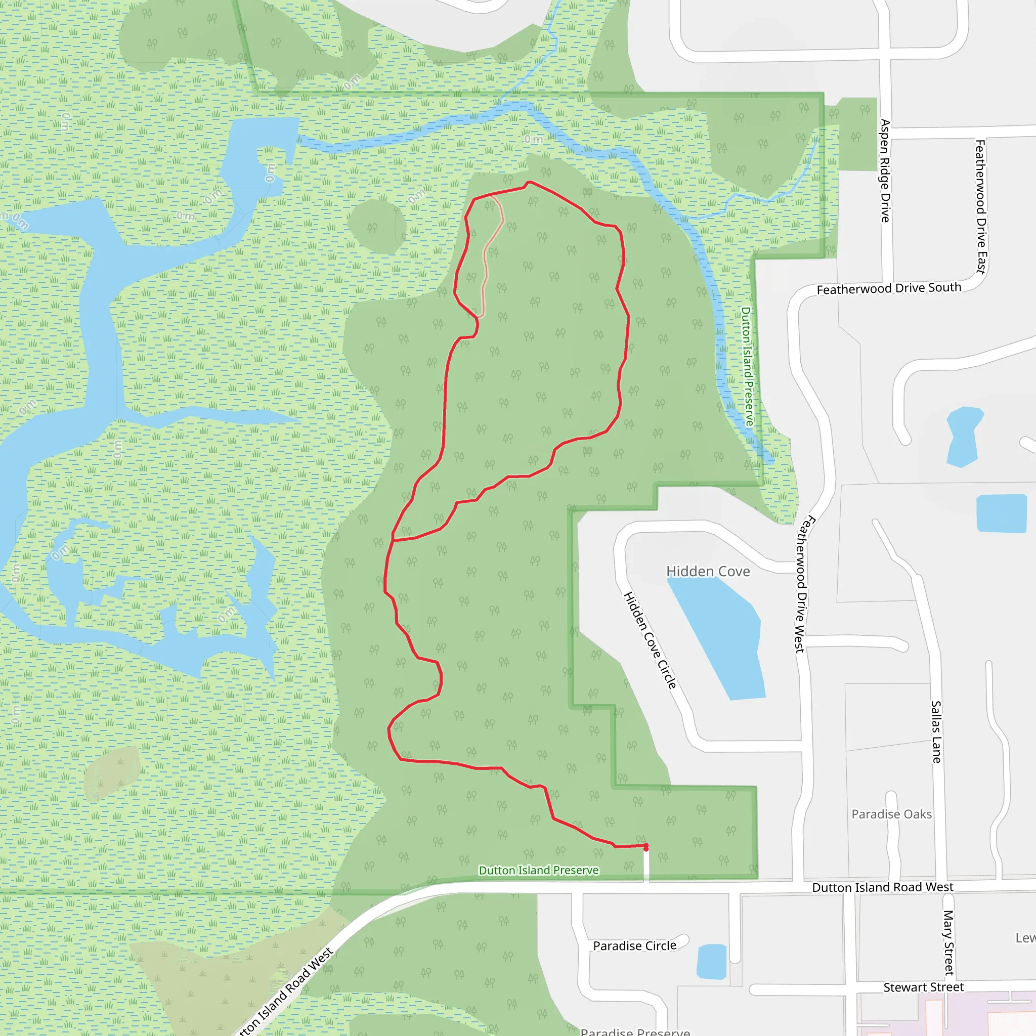 Hidden Cove Creek Loop mobile static map