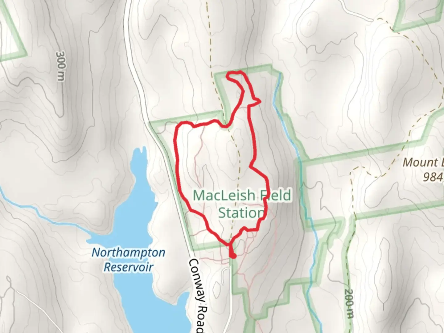 An image depicting the trail Poplar Hill Road Loop and its surrounding area.