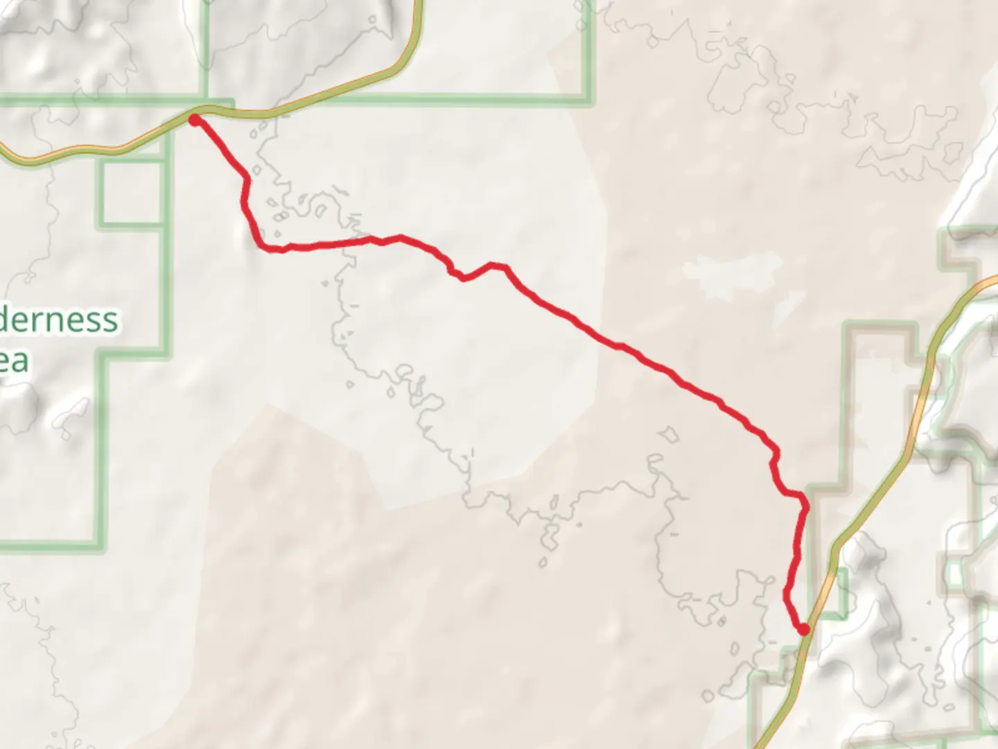 An image depicting the trail Encerrito via CDT and its surrounding area.