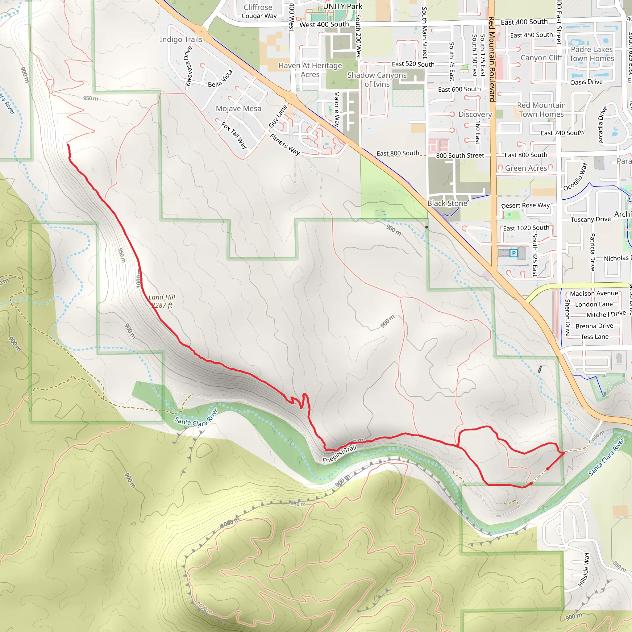 Tempi'po'op Trail and Upper Graveyard Trail mobile static map