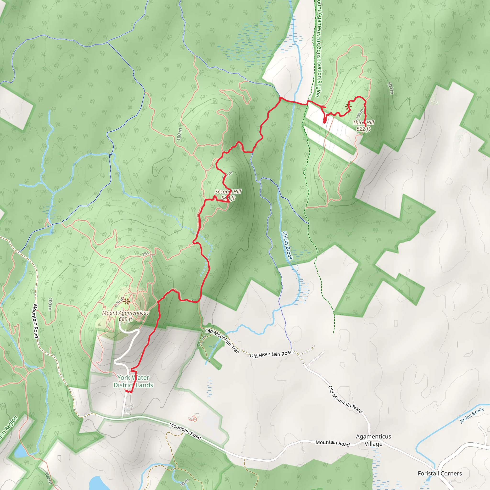 Second and Third Hill from Mount Agamenticus mobile static map
