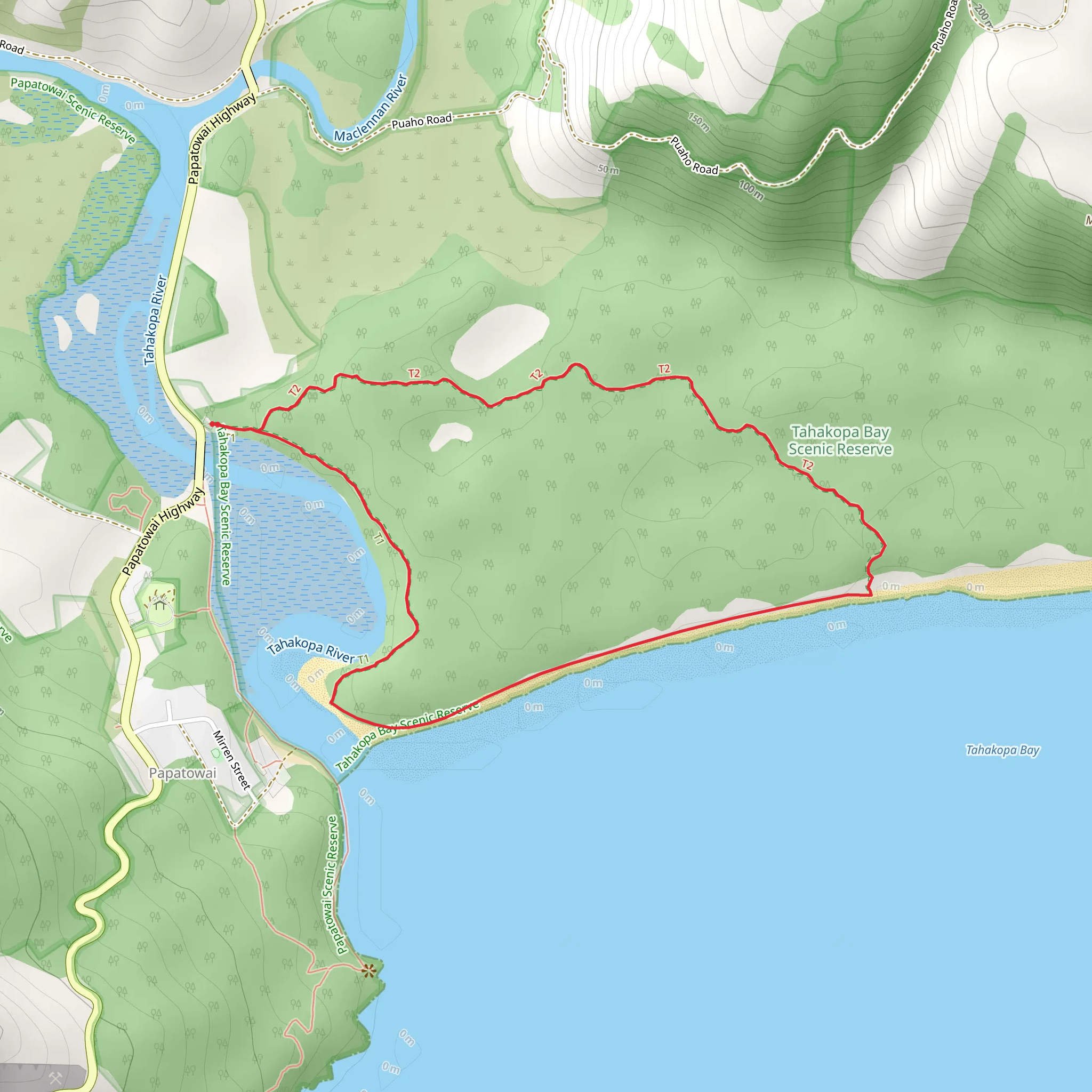 Papatowai Walk - Old Coach Road mobile static map