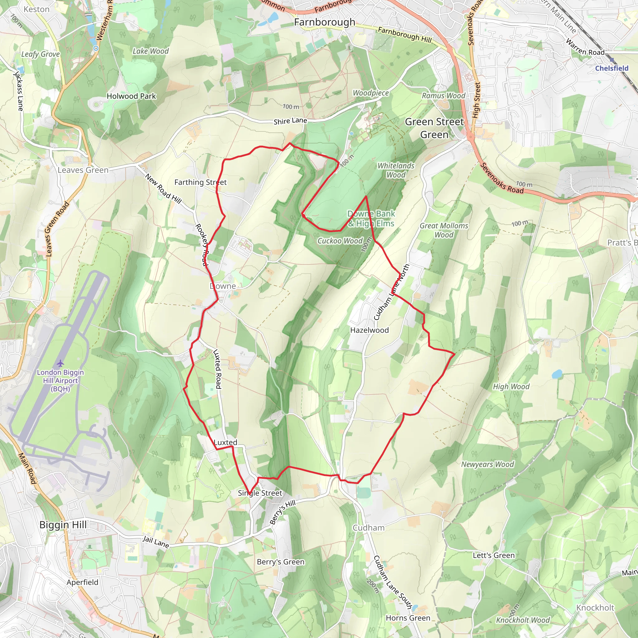 Hazlewood and Downe Loop Walk mobile static map