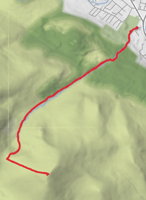 Hike from Bryansford mobile static map