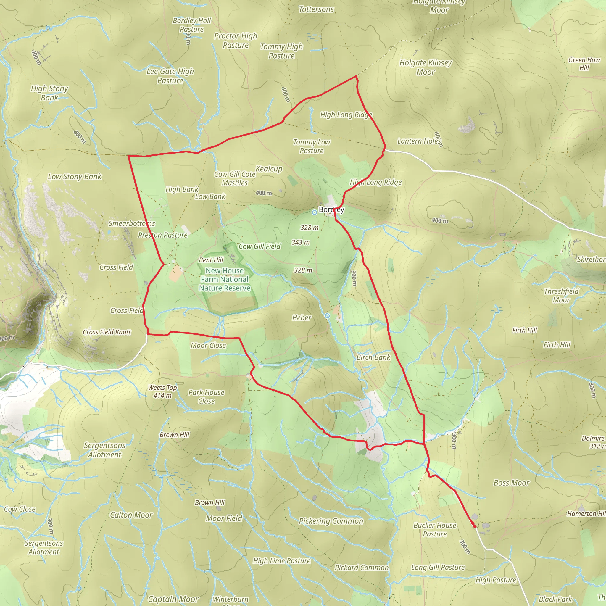 Bordley Loop mobile static map