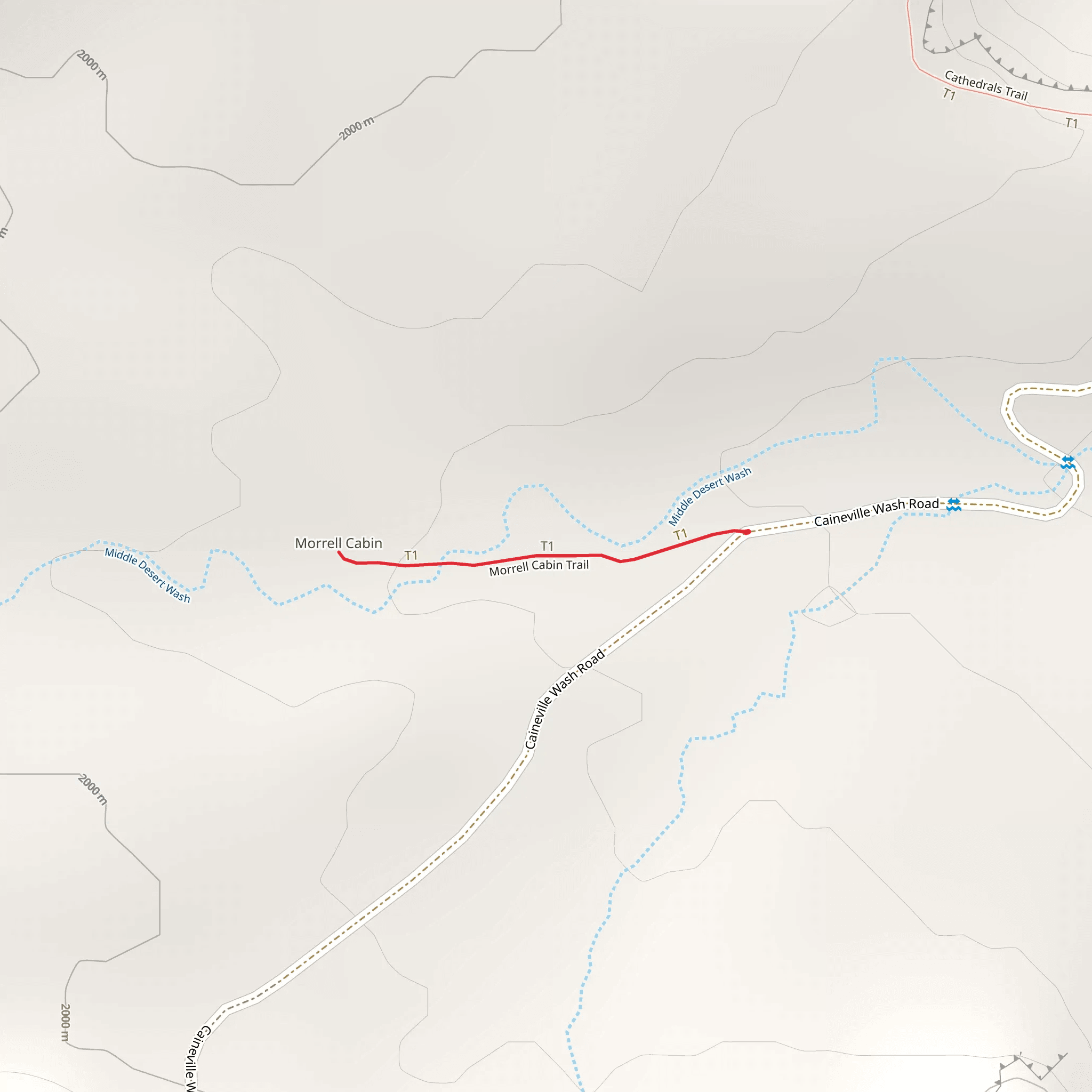 Morrell Cabin Trail mobile static map