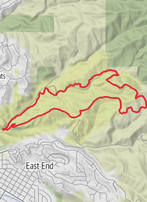Hike from Boise mobile static map