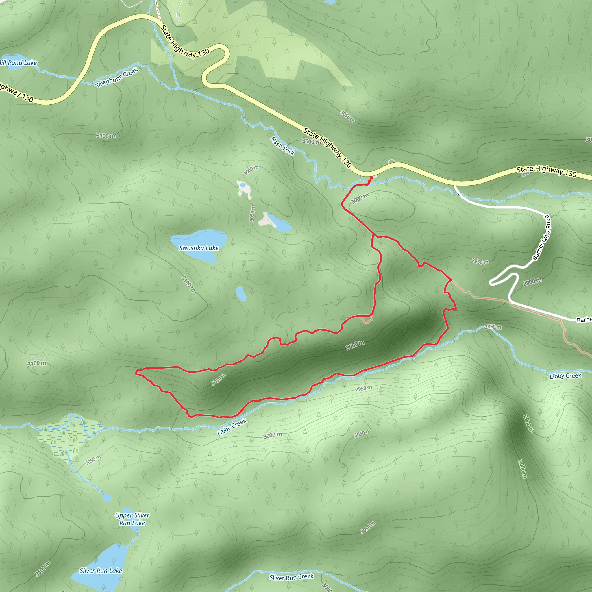 Libby Creek Trail mobile static map