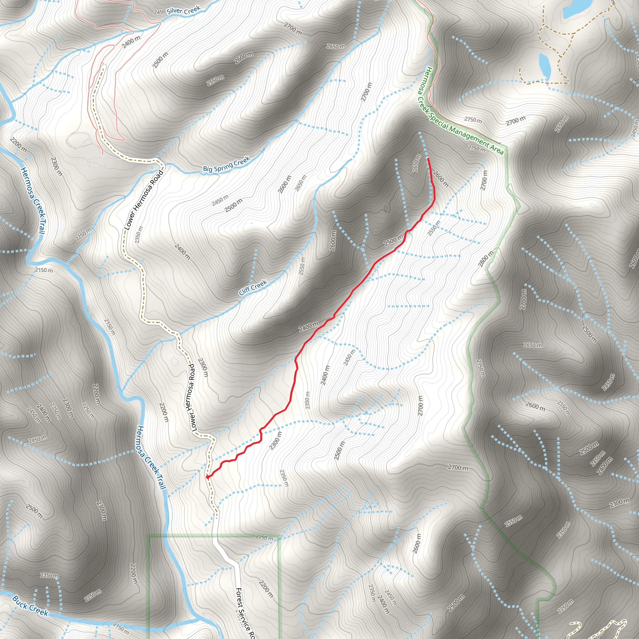 Walk along Long Hollow mobile static map