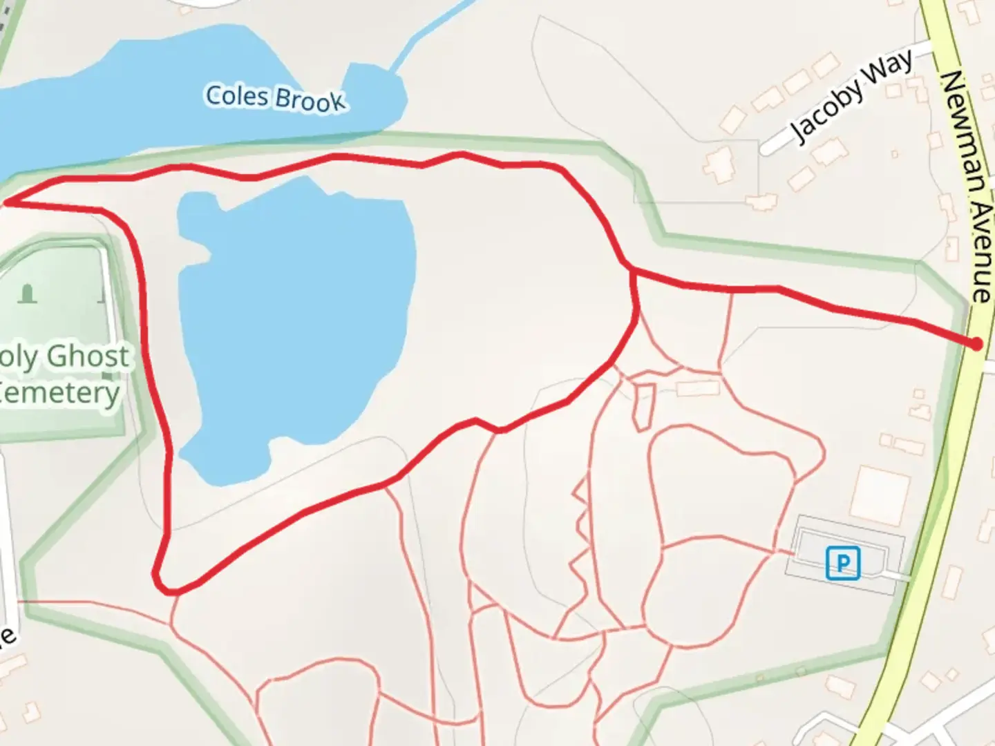 An image depicting the trail Newman Avenue West Loop Trail and its surrounding area.