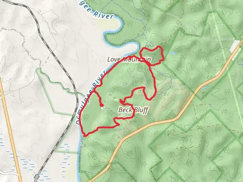 Love Mountain, Beck Bluff via River Trail and Waits Ferry Trail