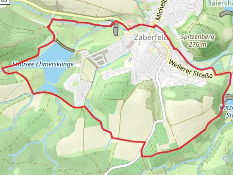 Stausee Ehmetsklinge via Seenweg in Zaberfeld
