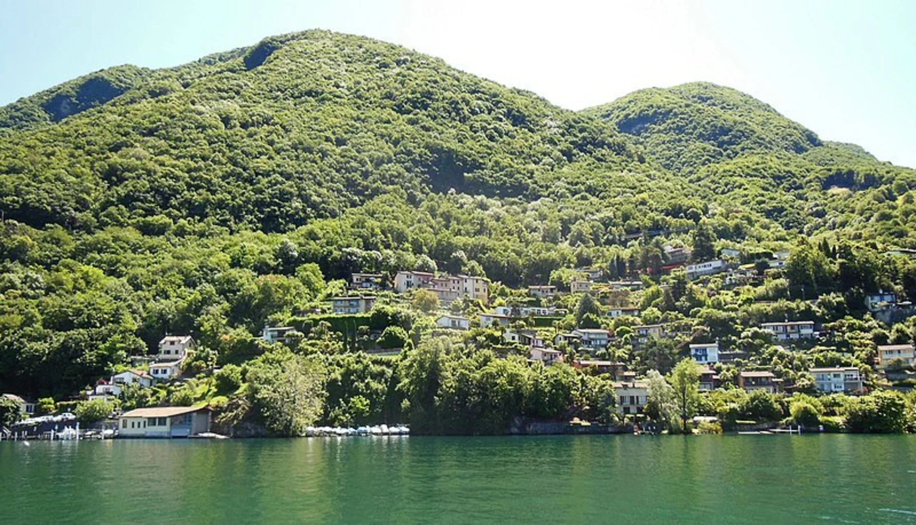 An image depicting the trail Sentiero Caprino–Cantine di Gandria and its surrounding area.