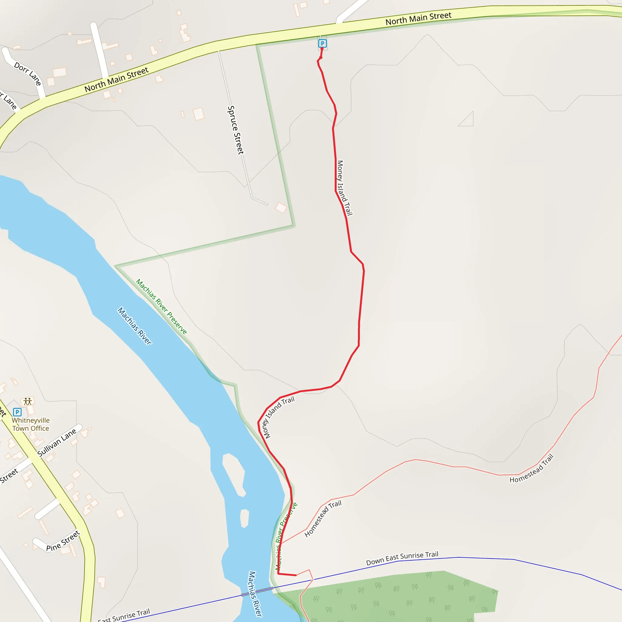 Money Island Trail mobile static map