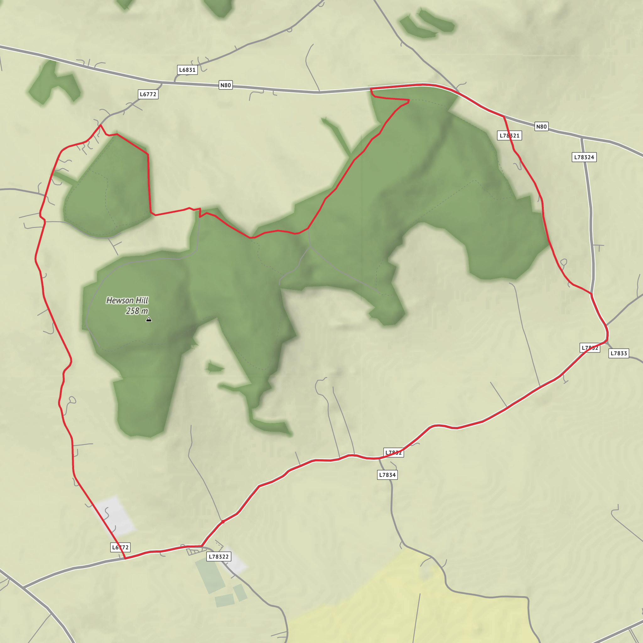Dysart, Grange Upper and Coolnacarrick Loop mobile static map