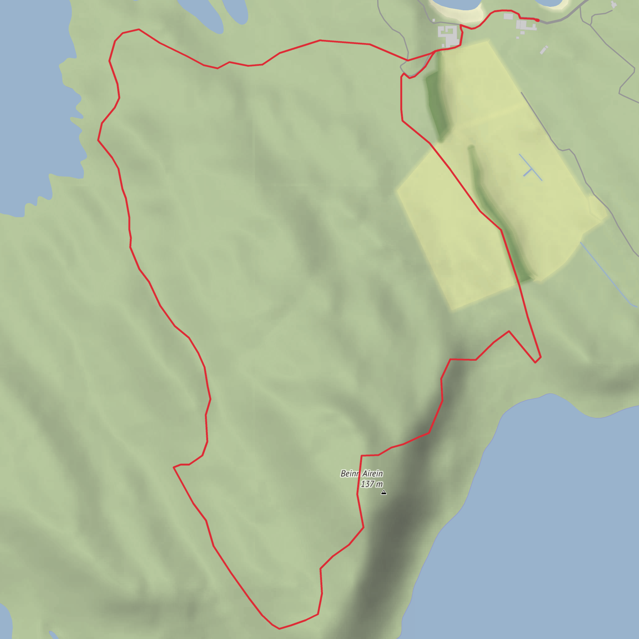 Beinn Airein and Camas Mor Loop mobile static map