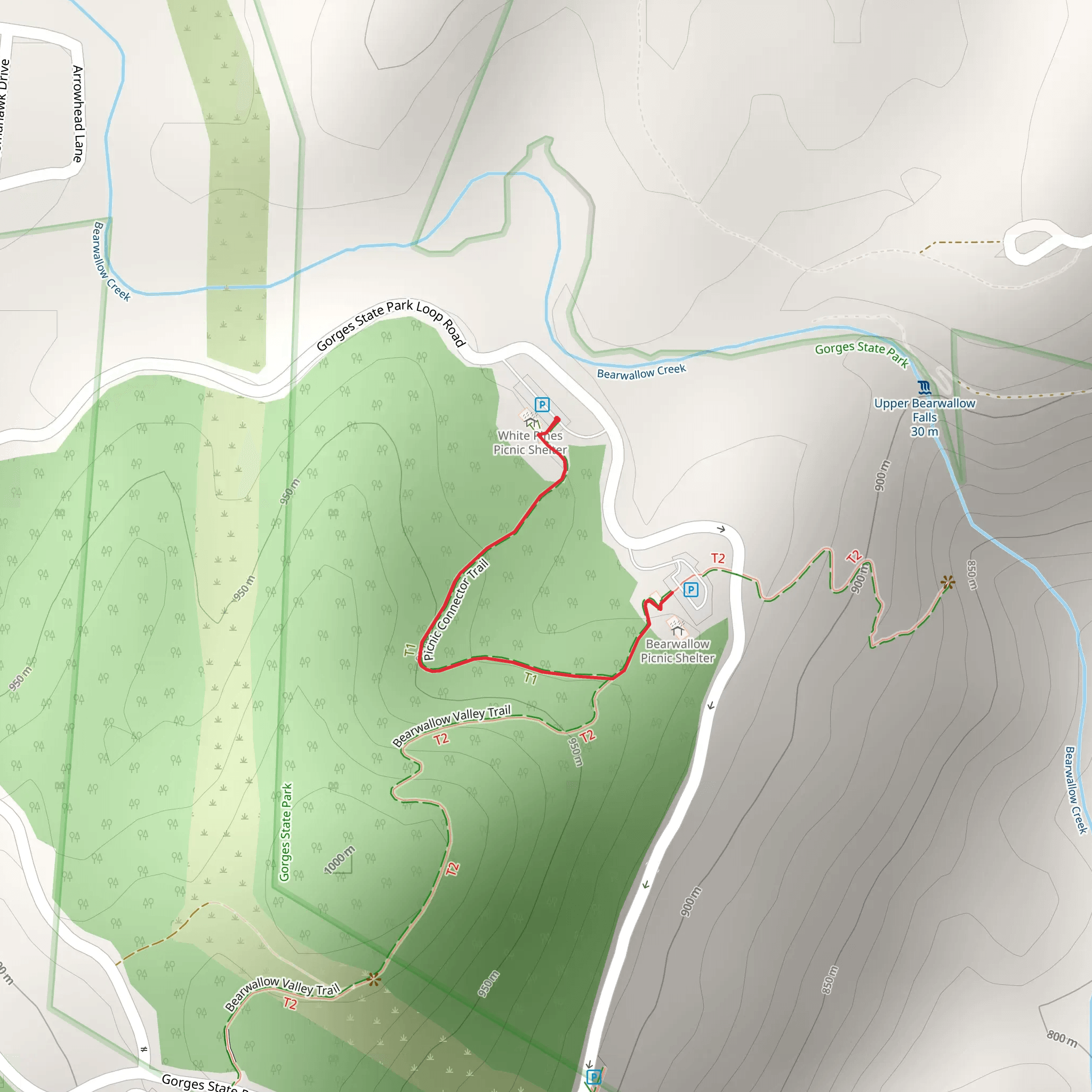Picnic Connector Trail mobile static map