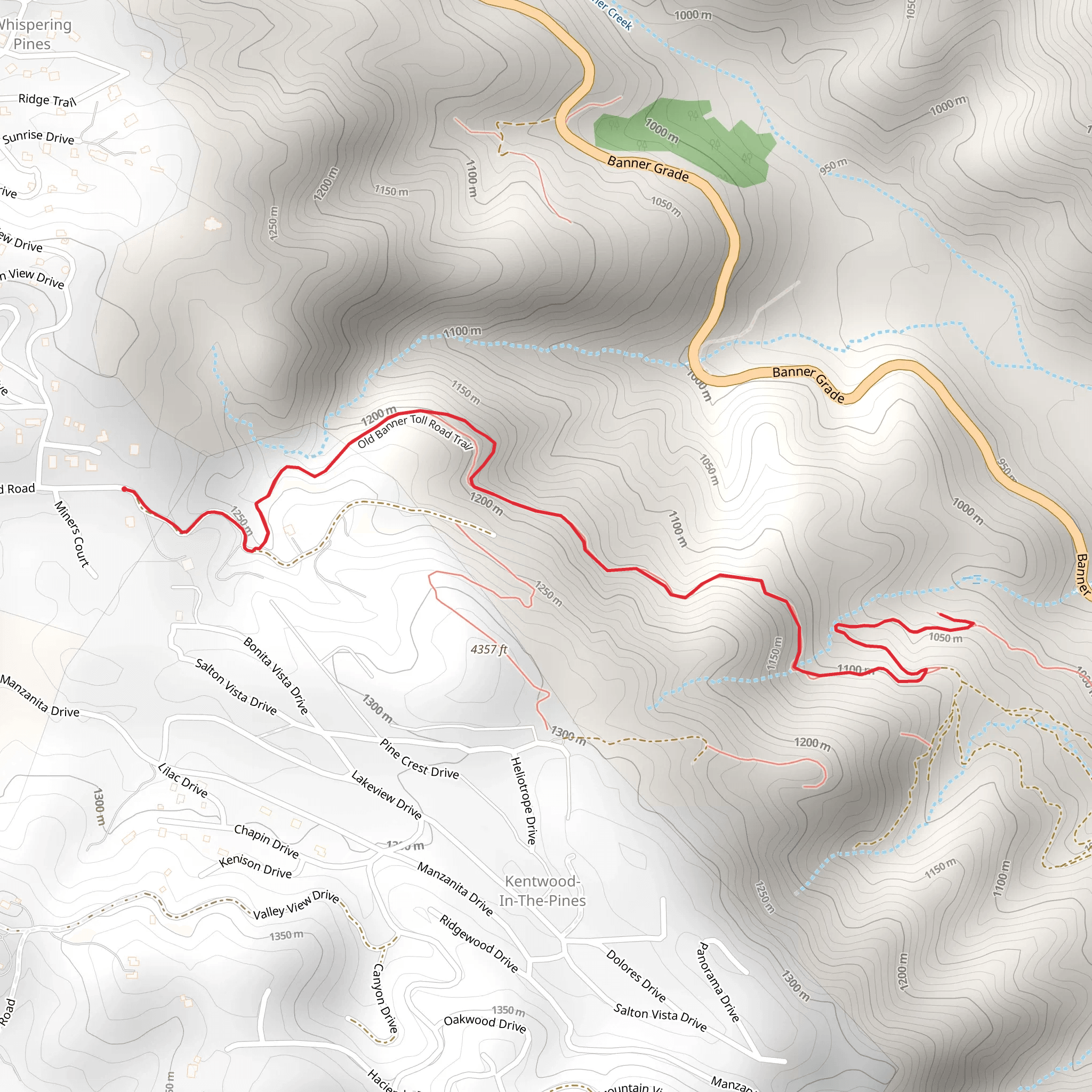 Old Banner Road Trail mobile static map