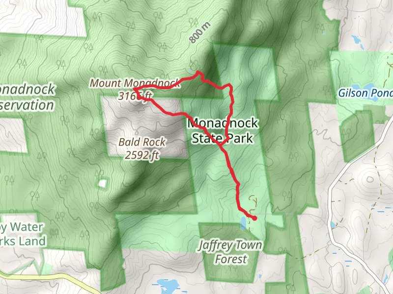 Mount Monadnock Cascade Link Pumpelly Trail White Dot Trail Loop