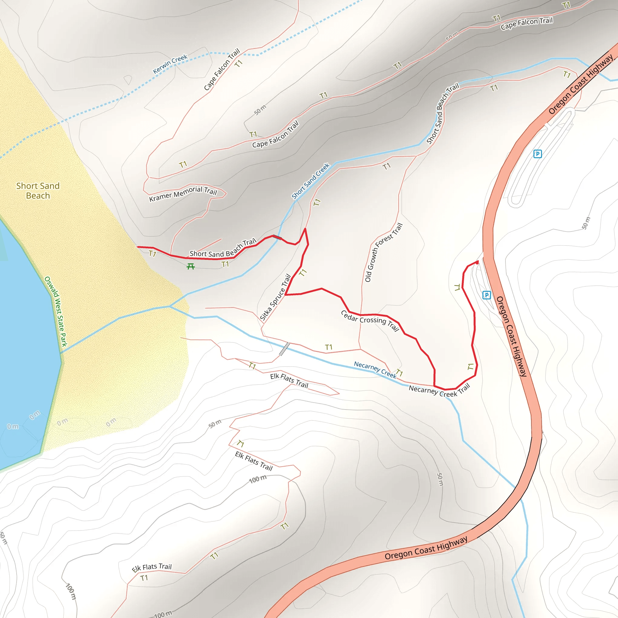 Short Sand Beach mobile static map