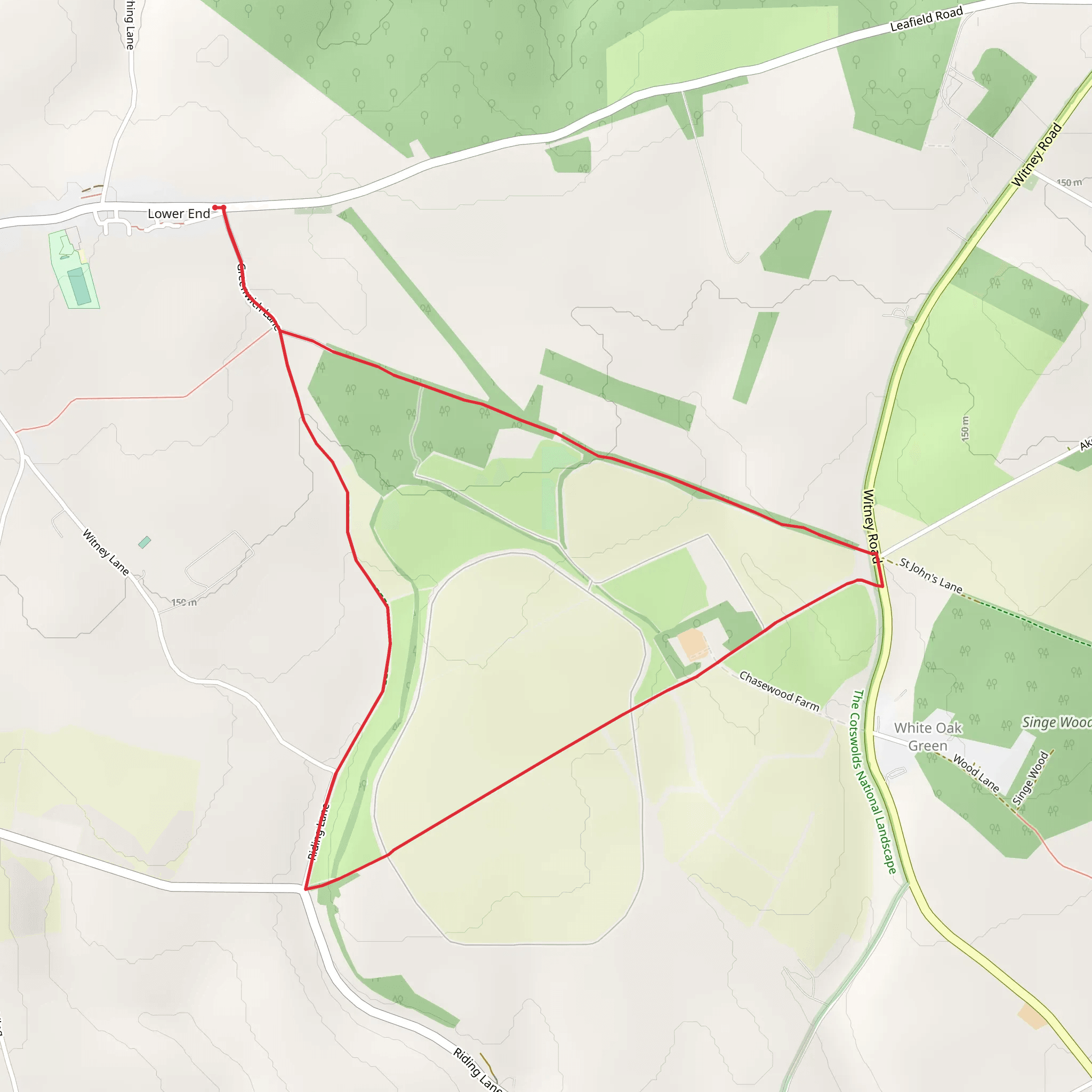 Blindwell Wood Loop mobile static map