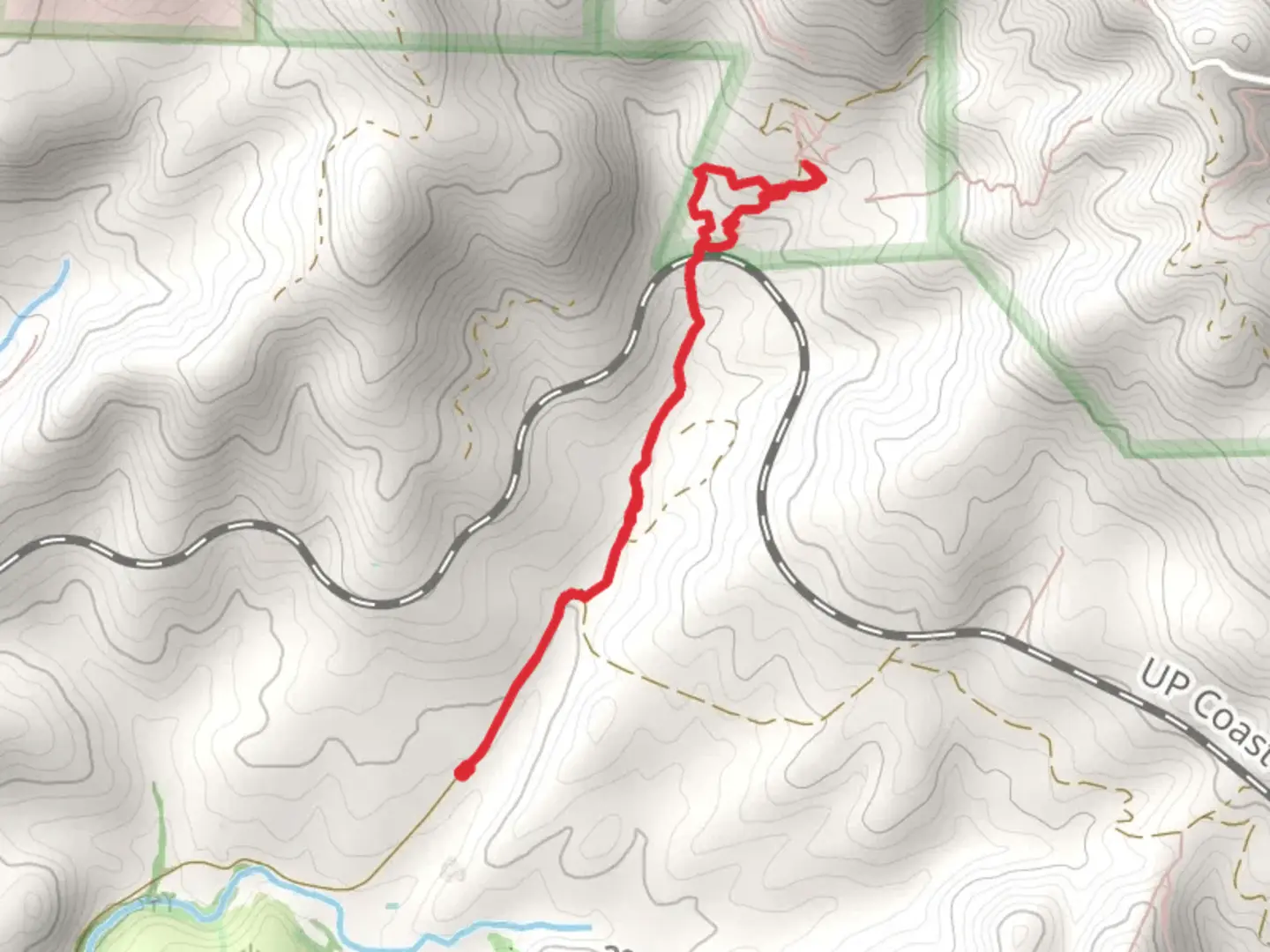 An image depicting the trail Elevator and Stenner Loop Trail and its surrounding area.