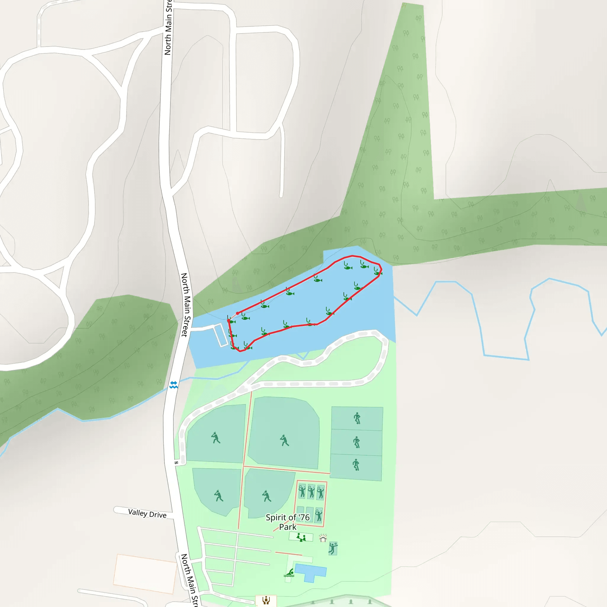 William's Creek Park Lake Loop mobile static map