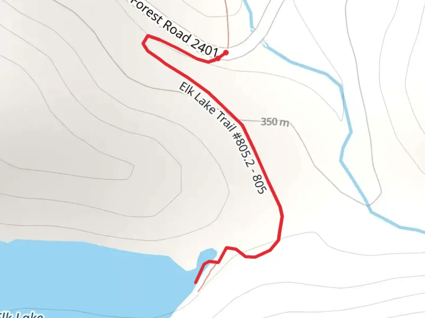 An image depicting the trail Upper Elk Lake Trail and its surrounding area.