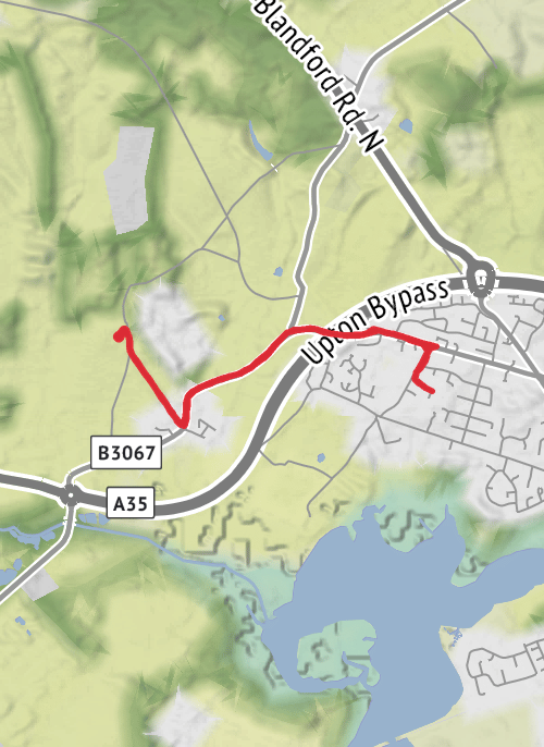 Hike from Lytchett Minster mobile static map