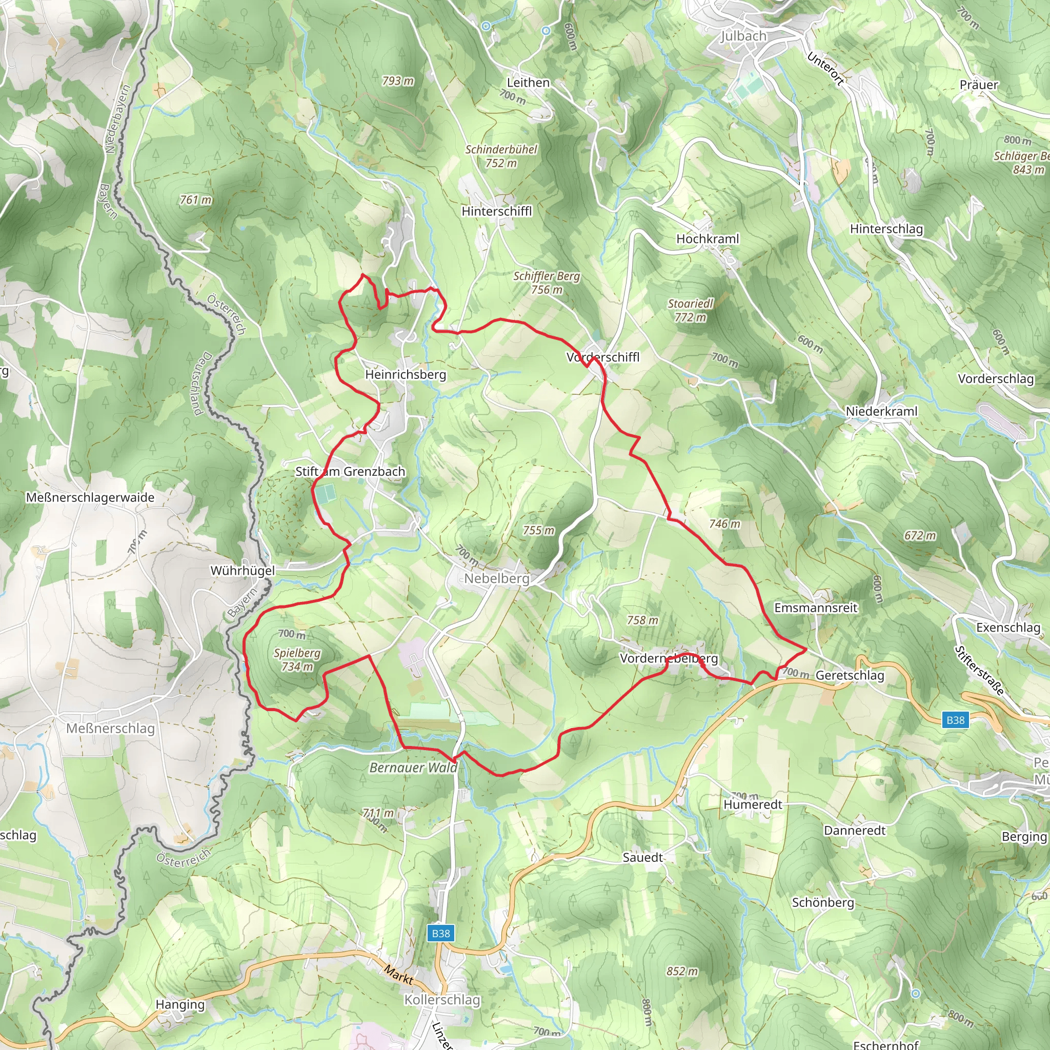 Nebelberger Rundweg mobile static map