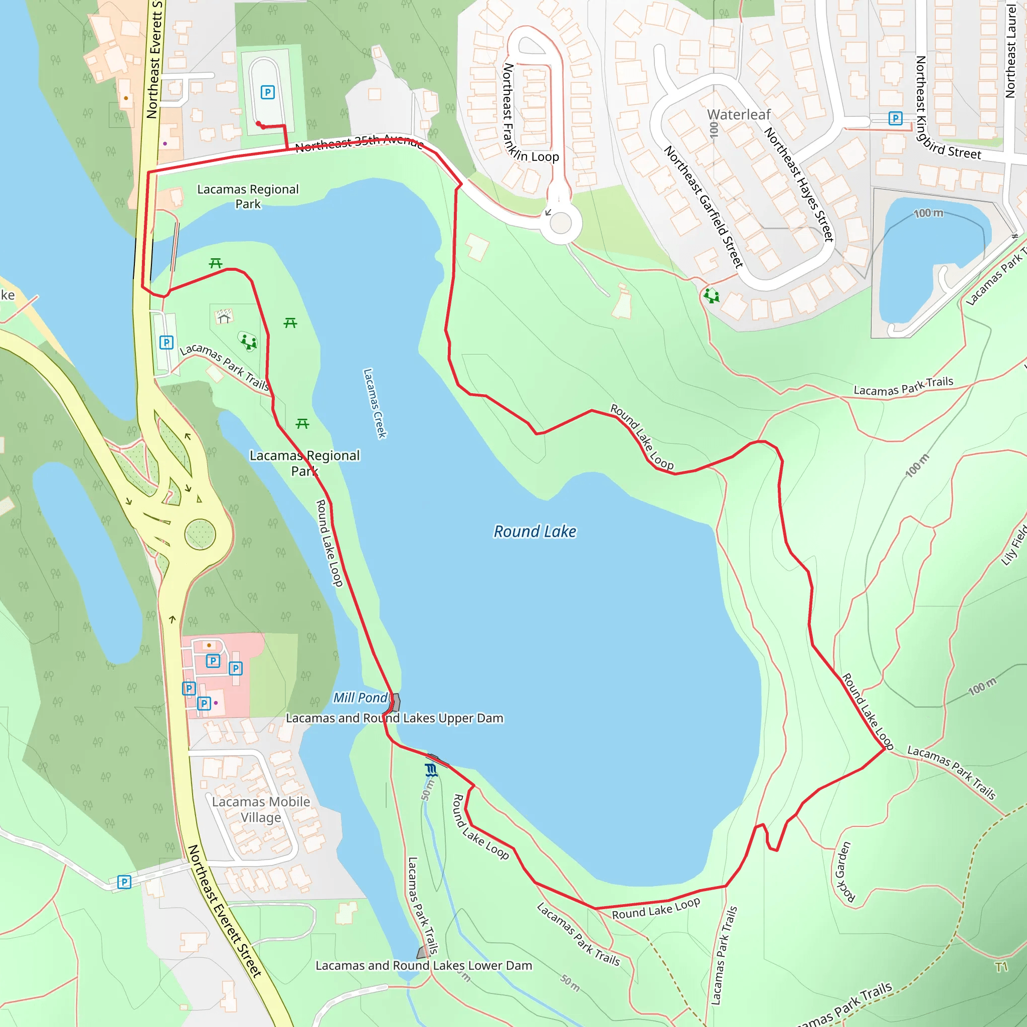 Round Lakes mobile static map