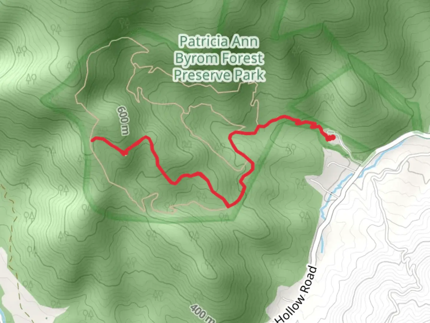 An image depicting the trail Blackwell's Trail via Great Mountains Trail and its surrounding area.